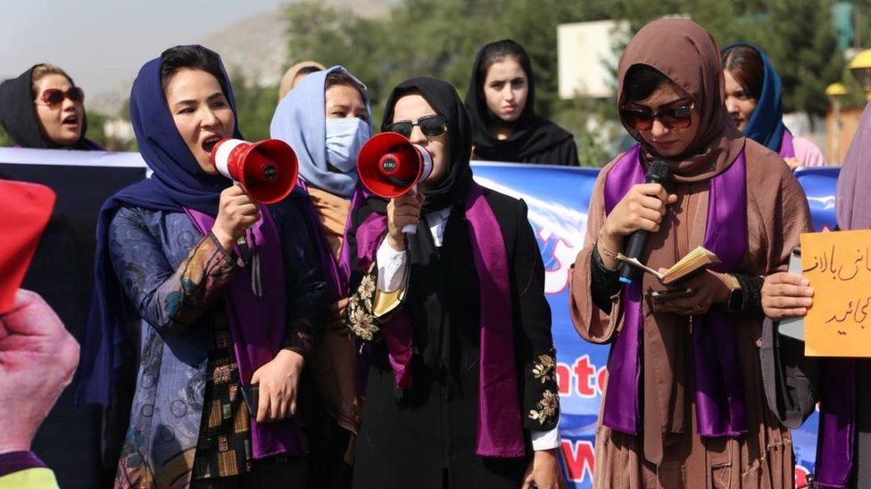 Taliban disrupt women’s rights protest in Kabul