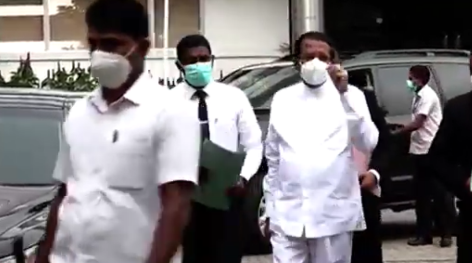 Frormer President Maithripala arrives at PCoI