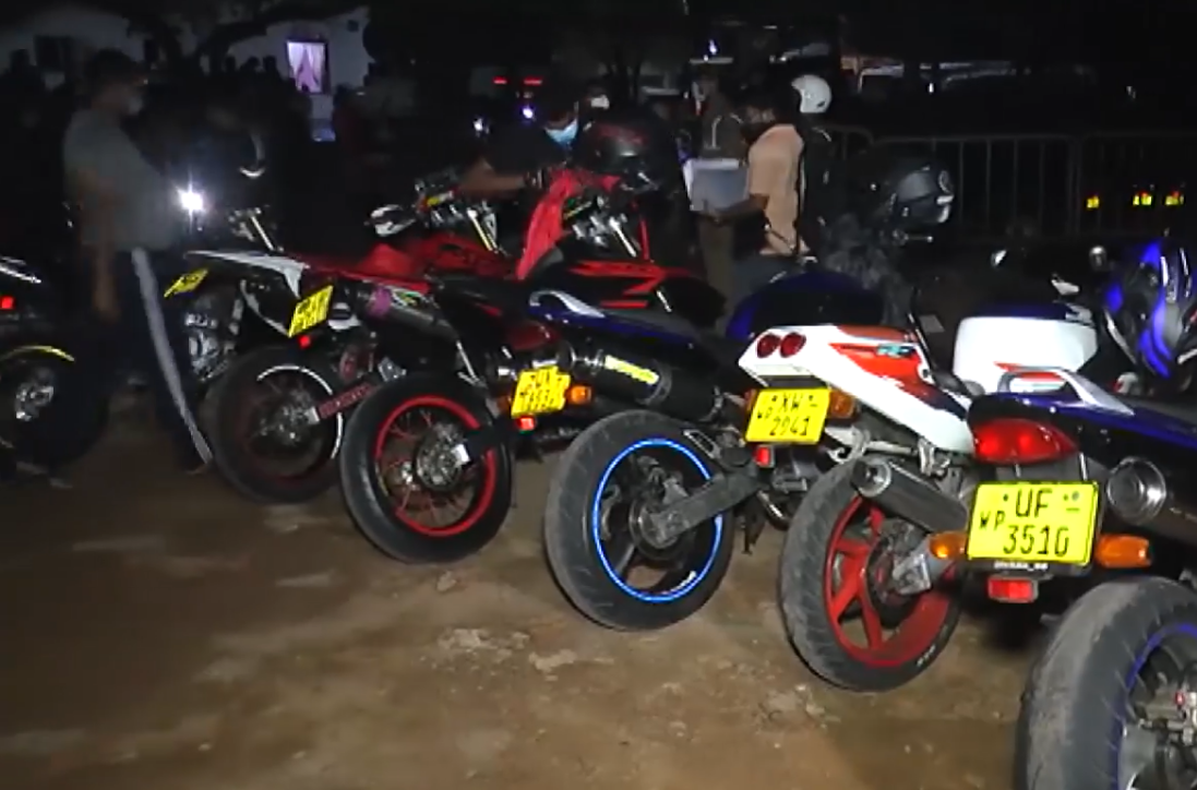 Motorcycles of night racers seized in Madiwela