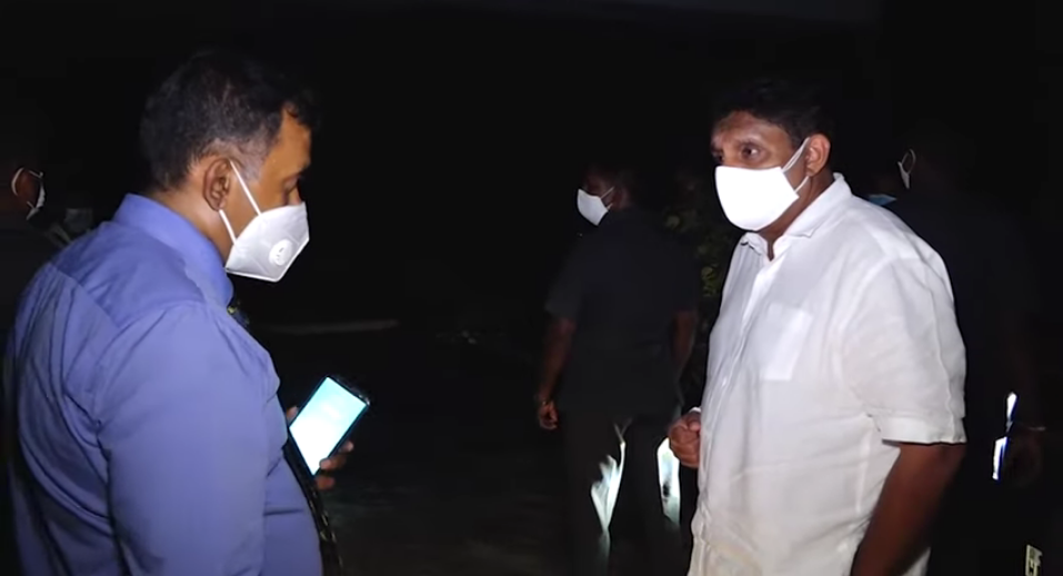 Sajith inspects supreme court premises after fire December