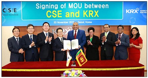 Colombo Stock Exchange and Korea Exchange agree to pursue mutual development