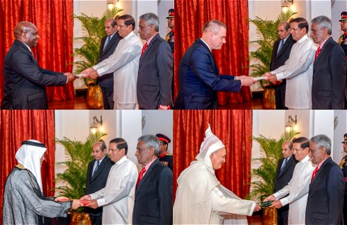 Five new envoys to Sri Lanka present credentials to President
