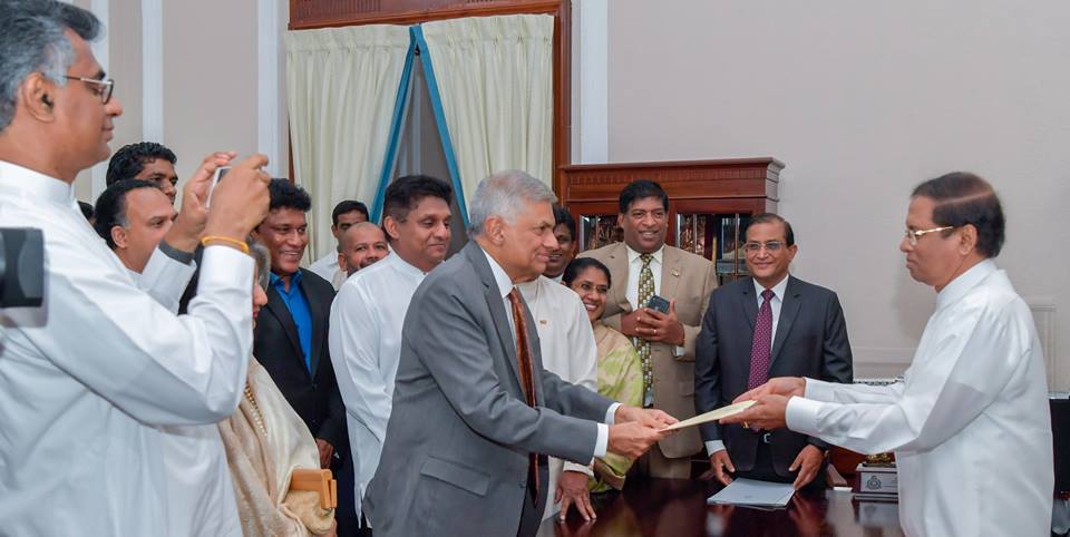 Ranil Wickremesinghe sworn in as PM