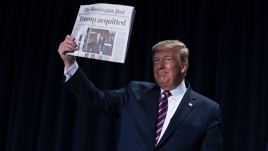 ‘It was all bullshit’: Donald Trump delivers mocking, vitriolic speech after acquittal