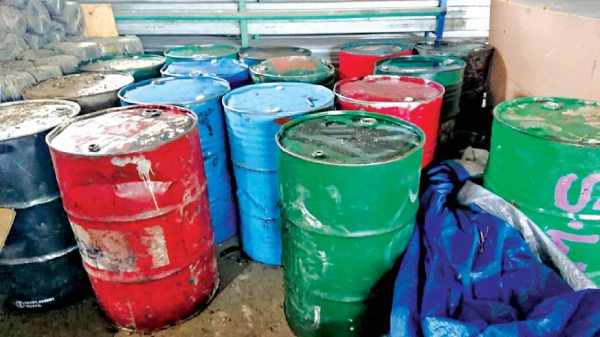 Vavuniya Police recover large haul of diesel stored in hardware store